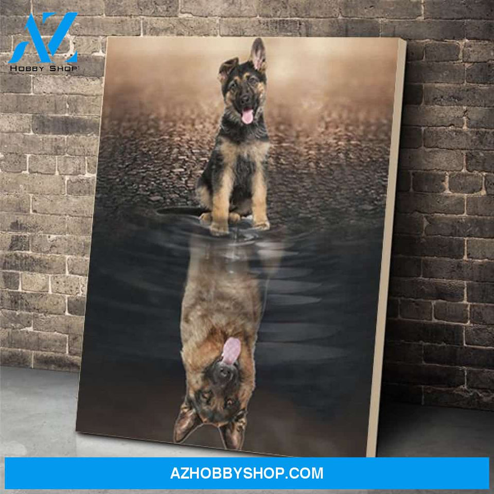 German Shepherd Dog Canvas Prints Wall Art - Matte Canvas