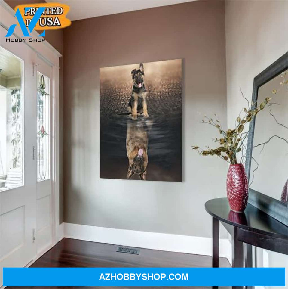 German Shepherd Dog Canvas Prints Wall Art - Matte Canvas