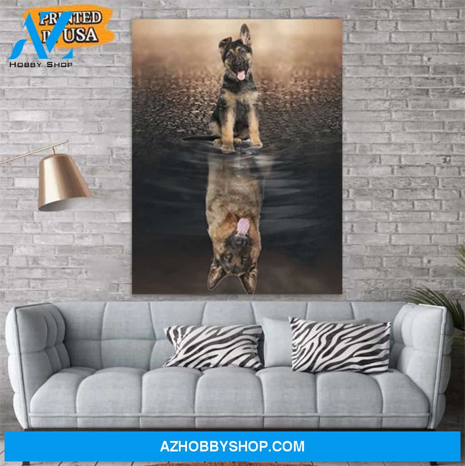 German Shepherd Dog Canvas Prints Wall Art - Matte Canvas
