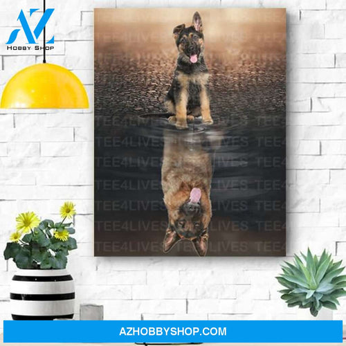 German Shepherd Dog Canvas Prints Wall Art - Matte Canvas