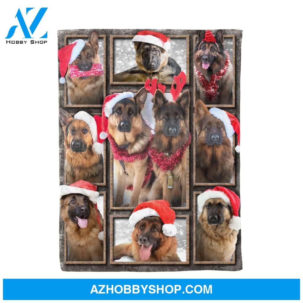 German Shepherd Dog - Christmas Fleece Blanket Gift For Christmas Birthday Gift Home Decor Bedding Couch Sofa Soft And Comfy Cozy