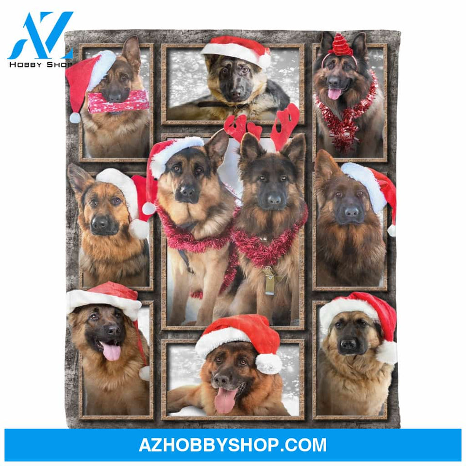 German Shepherd Dog - Christmas Fleece Blanket Gift For Christmas Birthday Gift Home Decor Bedding Couch Sofa Soft And Comfy Cozy