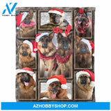 German Shepherd Dog - Christmas Fleece Blanket Gift For Christmas Birthday Gift Home Decor Bedding Couch Sofa Soft And Comfy Cozy
