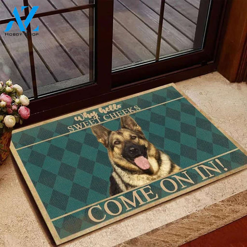 German Shepherd Dog Come On In Doormat | Welcome Mat | House Warming Gift