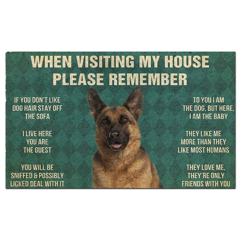 German Shepherd's Rules Doormat