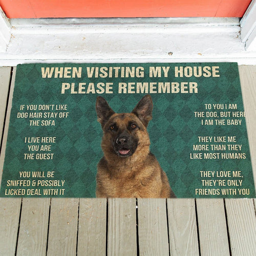 German Shepherd's Rules Doormat