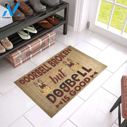 German Shepherd Doorbell Broken doormat | Welcome Mat | House Warming Gift