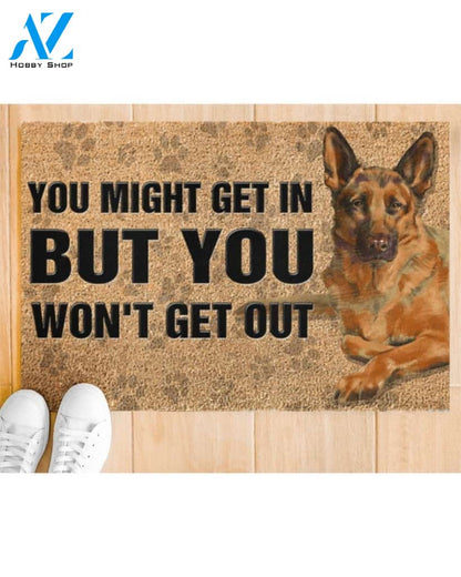 German Shepherd Easy Clean Welcome DoorMat | Felt And Rubber | DO1646