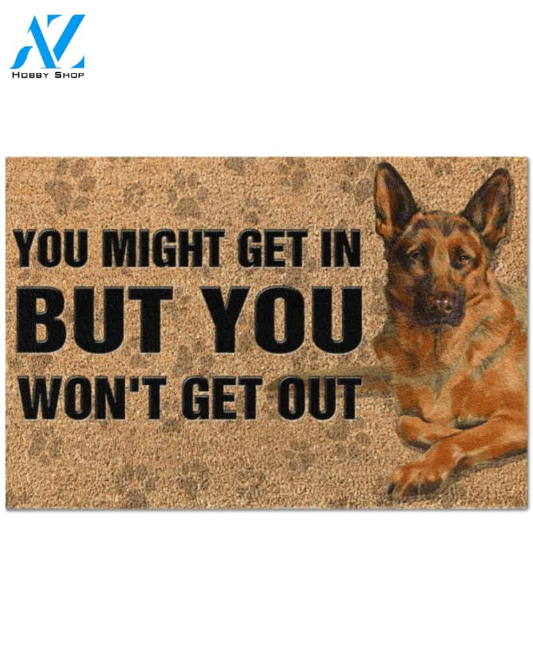 German Shepherd Easy Clean Welcome DoorMat | Felt And Rubber | DO1646