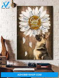 German Shepherd - God says you are 2 Portrait Canvas Prints - Wall Art