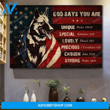 German shepherd - God says you are - Landscape Canvas Prints - Wall Art