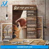 German Shepherd - God says you are German Shepherd Portrait Canvas Prints - Wall Art