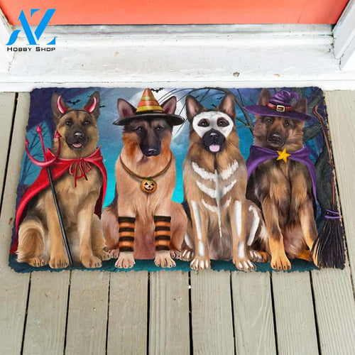 German Shepherd Halloween Doormat
