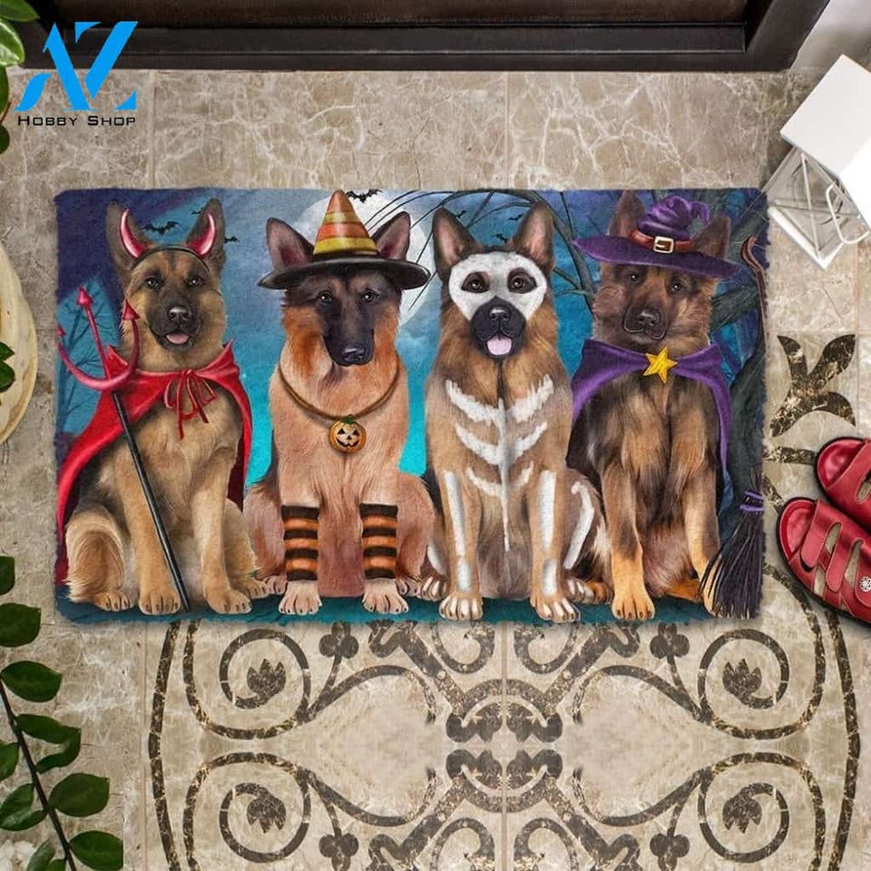 German Shepherd Halloweenn Funny Doormat Gift For Dog Lovers Birthday Gift Home Decor Warm House Gift Welcome Mat Halloween Decor