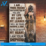German Shepherd - I am your friend - Dog Portrait Canvas Prints, Wall Art
