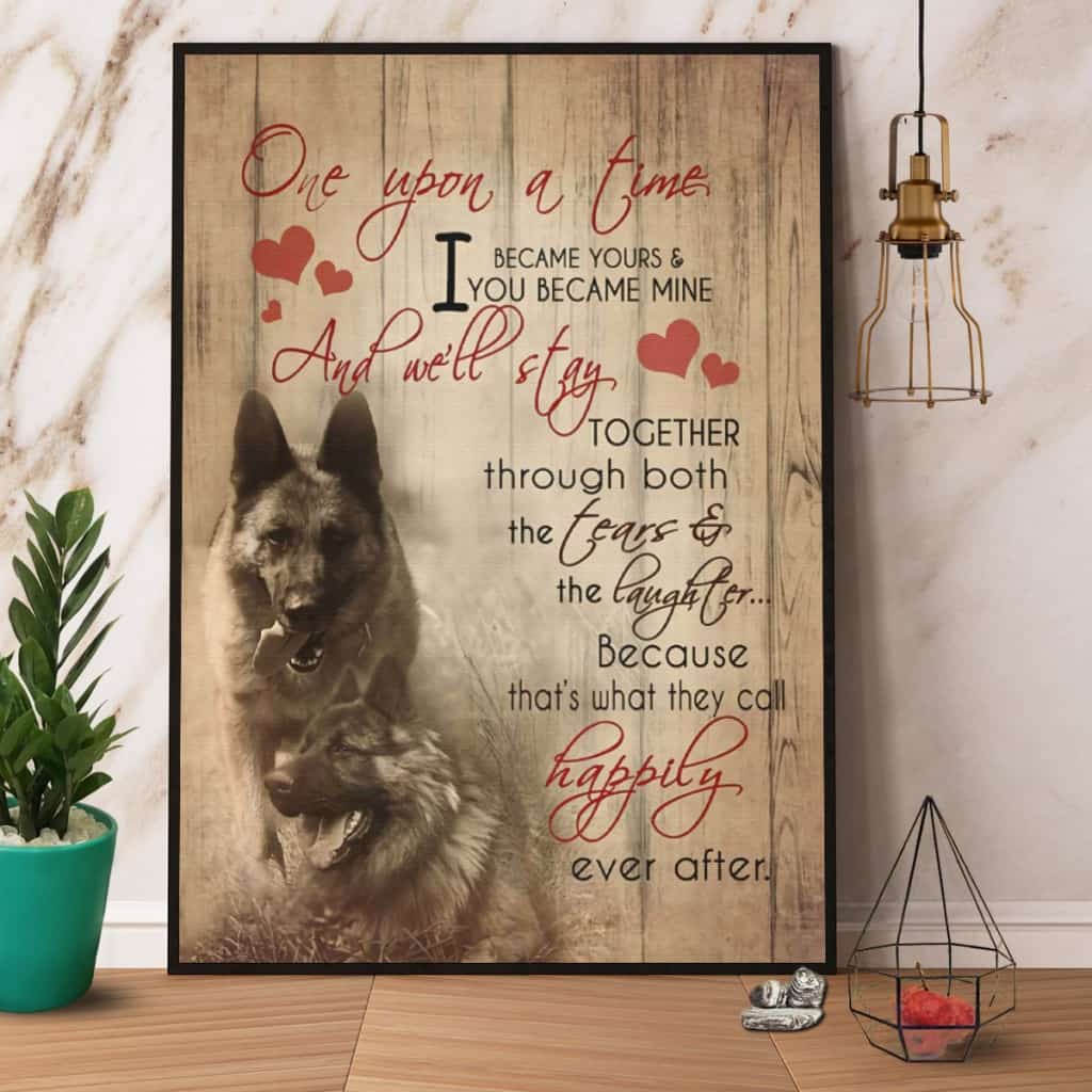 German Shepherd I Became Your & You Became Mine Paper Poster No Frame Matte Canvas Wall Decor