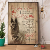 German Shepherd I Became Your & You Became Mine Paper Poster No Frame Matte Canvas Wall Decor