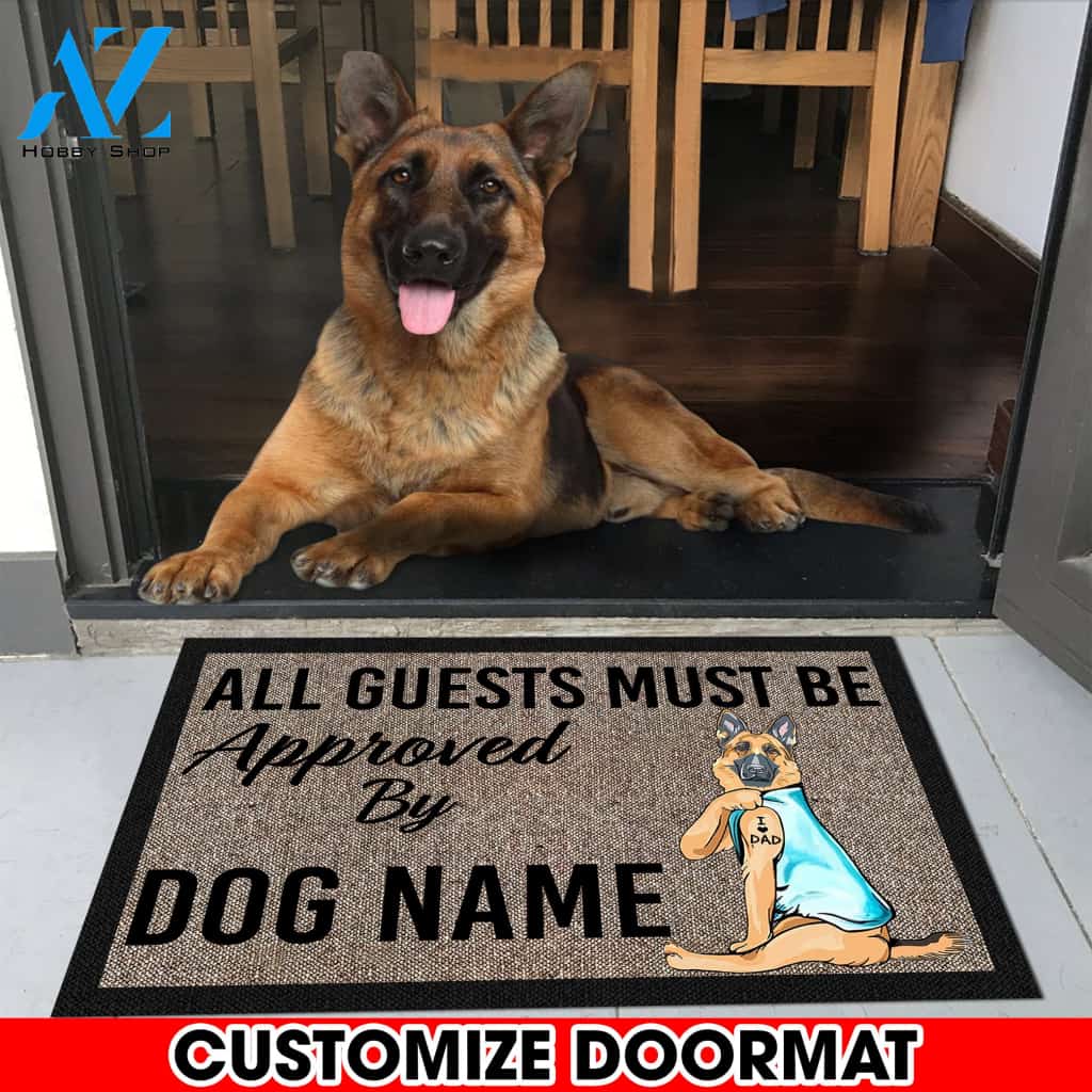 German shepherd I Love  Dad-Mat3 Custom Doormat All Over Printed(6888)