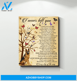 German Shepherd I Never Left You Framed Canvas Wall Art