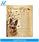 German Shepherd I Never Left You Framed Canvas Wall Art