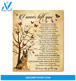 German Shepherd I Never Left You Framed Canvas Wall Art