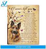 German Shepherd I Never Left You Framed Canvas Wall Art