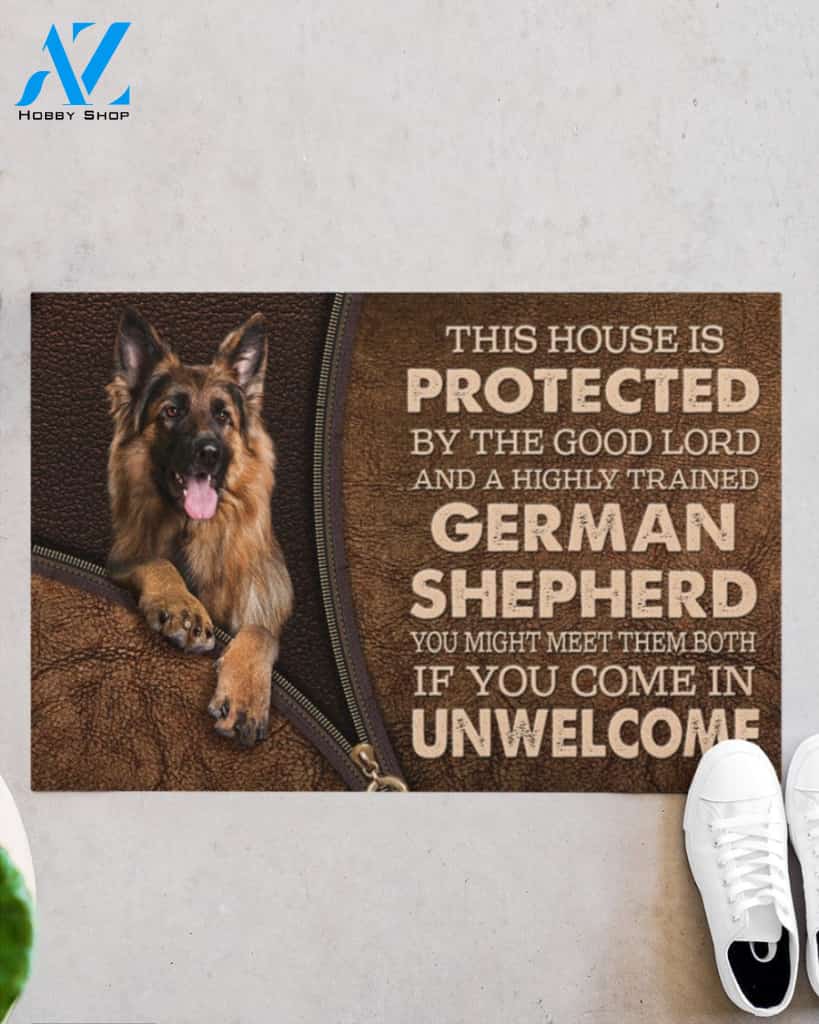 German Shepherd If You Come In Unwelcom Funny Doormat Gift For Dog Lovers Birthday Gift Home Decor Warm House Gift Welcome Mat