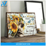 German Shepherd - In a world where you can be anything, be kind German Shepherd Landscape Canvas Prints - Wall Art