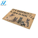 German Shepherd It's Basically A Zoo Doormat Indoor And Outdoor Mat Entrance Rug Sweet Home Decor Housewarming Gift Gift For Friend Family Stem Feminist