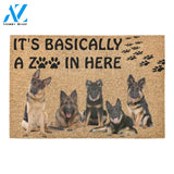 German Shepherd It's Basically A Zoo Doormat Indoor And Outdoor Mat Entrance Rug Sweet Home Decor Housewarming Gift Gift For Friend Family Stem Feminist