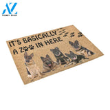 German Shepherd It's Basically A Zoo Doormat Indoor And Outdoor Mat Entrance Rug Sweet Home Decor Housewarming Gift Gift For Friend Family Stem Feminist