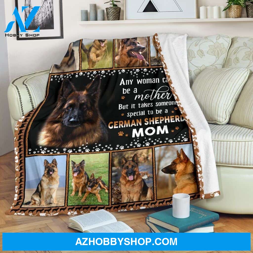 German Shepherd Mom Fleece Blanket