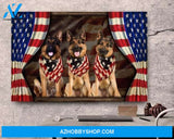 German Shepherd - On the stage German Shepherd Landscape Canvas Prints - Wall Art