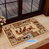 German Shepherd Personalized Custom Name Doormat Welcome Mat