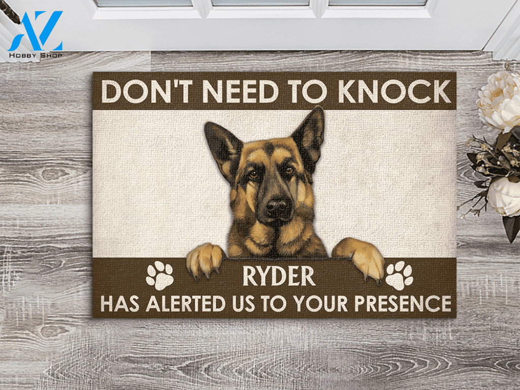 German Shepherd Personalized Doormat | Welcome Mat | House Warming Gift