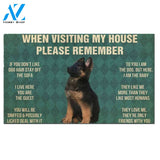 German Shepherd Puppy's Rules Doormat
