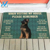 German Shepherd Puppy's Rules Doormat