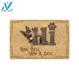 German Shepherd Ring Bell Win A Dog Doormat Indoor And Outdoor Mat Entrance Rug Sweet Home Decor Housewarming Gift Gift For Friend Family Stem Feminist