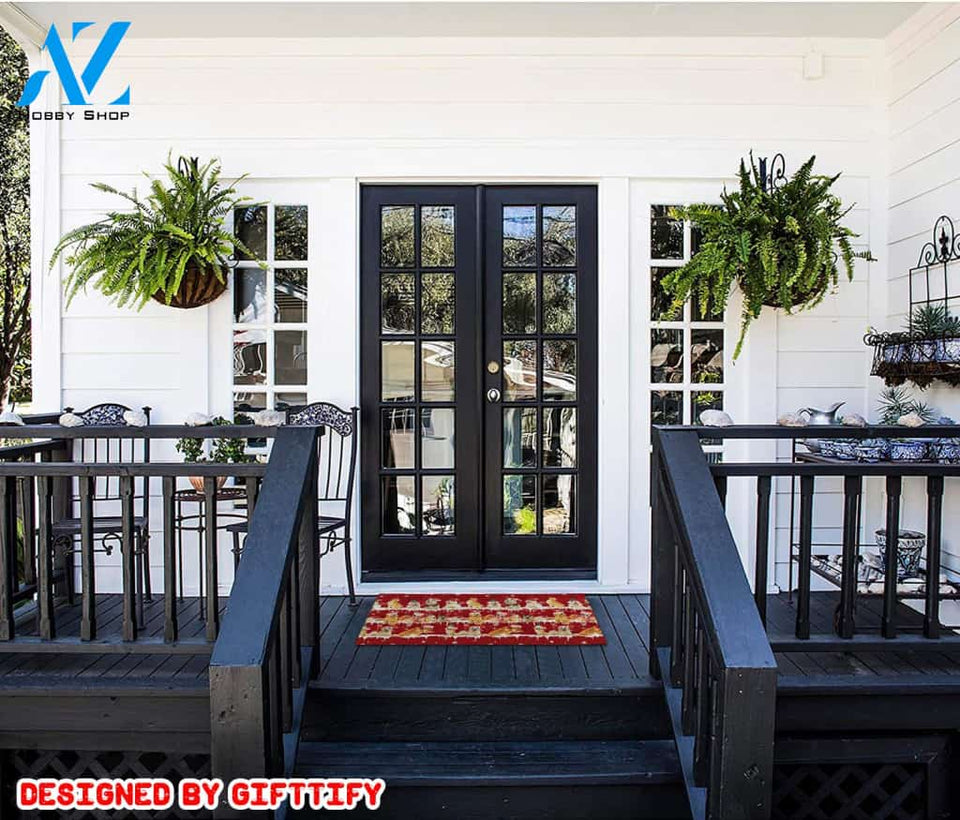 German Shepherd Snow Merry Christmas Doormat