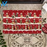 German Shepherd Snow Merry Christmas Doormat