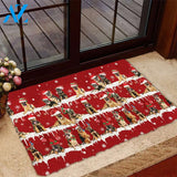 German Shepherd Snow Merry Christmas Doormat