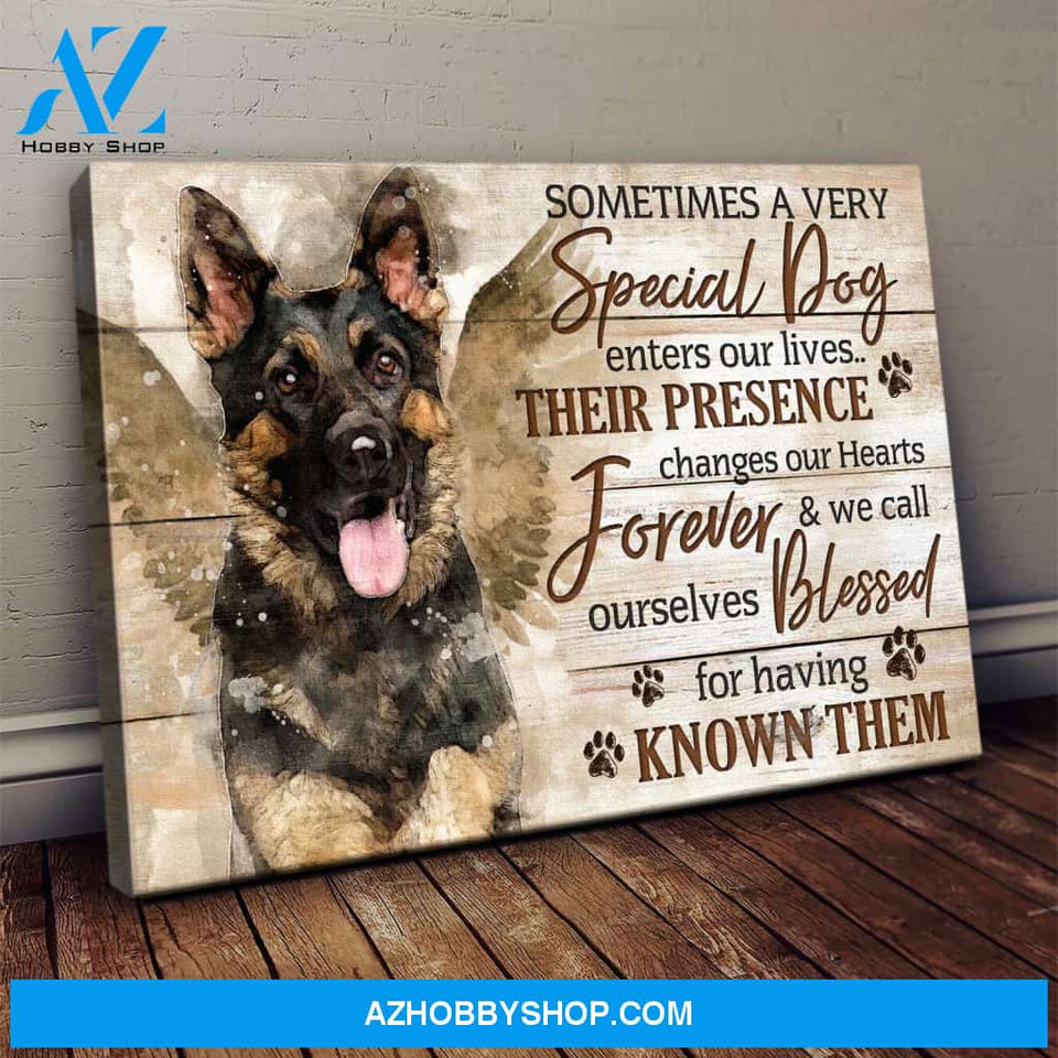 German shepherd - Sometimes a very special dog enter our life - Dog Landscape Canvas Prints, Wall Art
