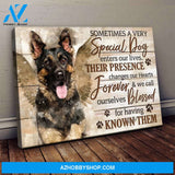 German shepherd - Sometimes a very special dog enter our life - Dog Landscape Canvas Prints, Wall Art