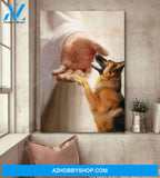 German Shepherd - Take my hand - Portrait Canvas Prints - Wall Art