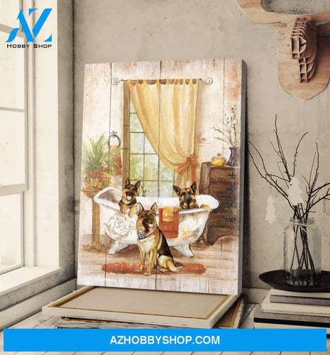 German Shepherd - Three brothers - Dog Portrait Canvas Prints - Wall Art