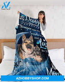 German Shepherd To My Lovely Daughter Fleece Blanket, Gift for German Shepherd Lovers Gift For Family Friend Birthday Home Decor Bedding Couch Sofa Soft And Comfy Cozy