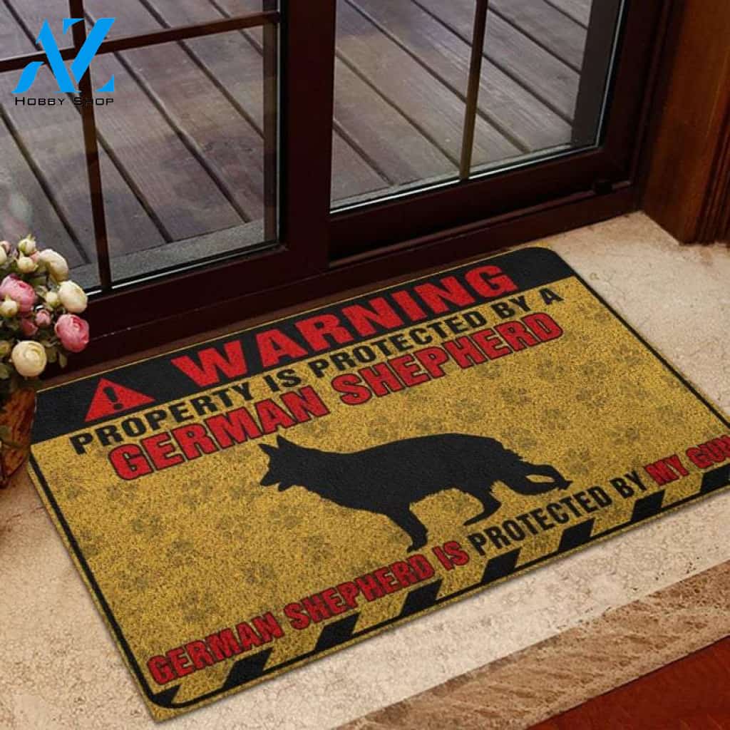 German Shepherd Warning Funny Indoor And Outdoor Doormat Gift For Dog Lovers Birthday Gift Decor Warm House Gift Welcome Mat