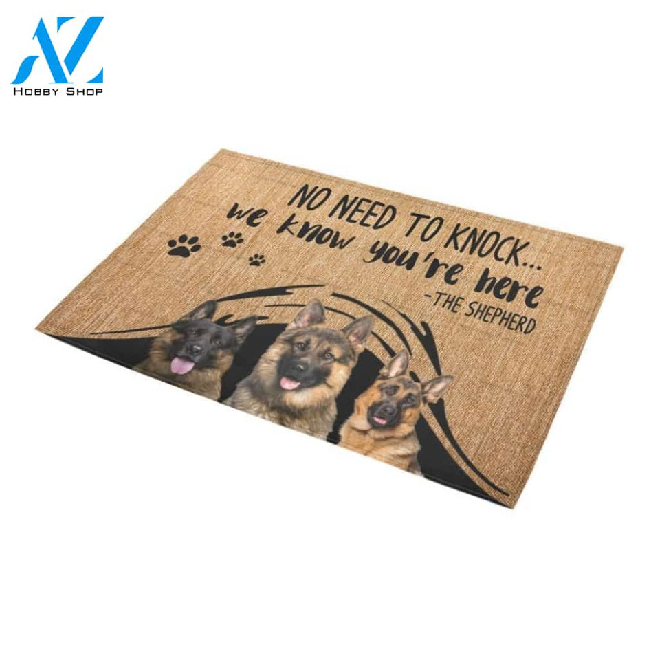 german shepherd we know Doormat - Welcome Mat - Home Decor