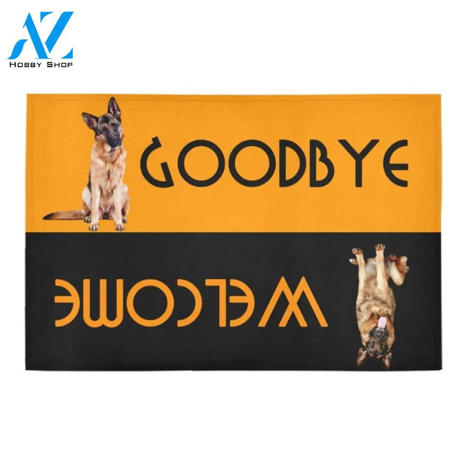 German Shepherd Welcome And Goodbye Printed Doormat Home Decor Gift For Dog Lovers
