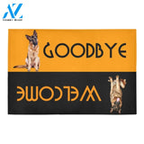 German Shepherd Welcome And Goodbye Printed Doormat Home Decor Gift For Dog Lovers